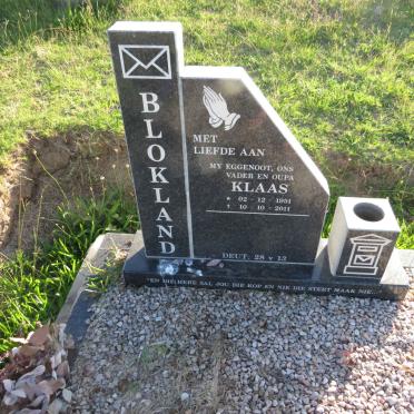 BLOKLAND Klaas 1951-2011