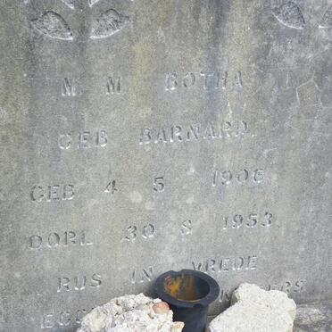 BOTHA M.M. nee BARNARD 1906-1953