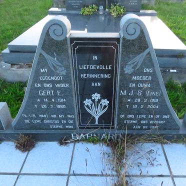 BARNARD Gert E. 1914-1980 & M.J.S. 1918-2004