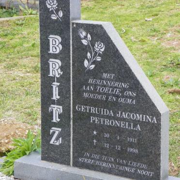 BRITZ Gertruida Jacomina Petronella 1911-1998