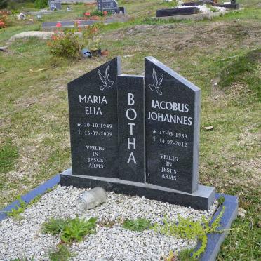 BOTHA Jacobus Johannes 1953-2012 &amp; Maria Elia 1949-2009