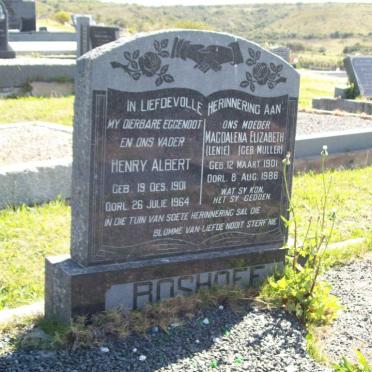 BOSHOFF Henry Albert 1901-1964 &amp; Magdalena Elizabeth MULLER 1901-1986