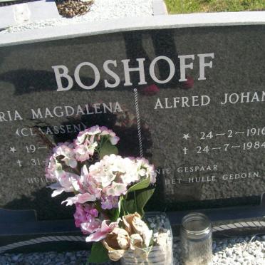 BOSHOFF Alfred Johannes 1916-1984 &amp; Maria Magdalena CLAASSEN 1922-1983