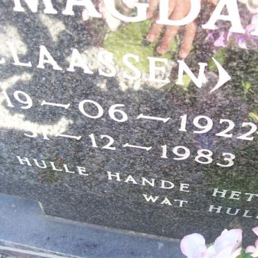 BOSHOFF Alfred Johannes 1916-1984 &amp; Maria Magdalena CLAASSEN 1922-1983 
