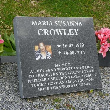 CROWLEY Maria Susanna 1939-2014