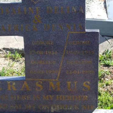 ERASMUS Patrick Dennis 1934-1999 &amp; Rosaline Delina 1935-1999