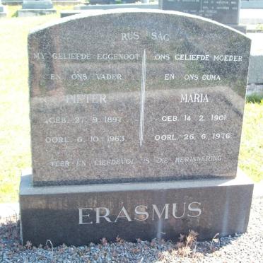 ERASMUS Pieter 1897-1963 &amp; Maria 1901-1976