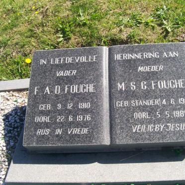 FOUCHE F.A.D 1910-1976 &amp; M.S.C. STANDER 1904-1985
