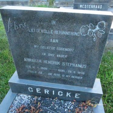 GERICKE Abraham Hendrik Stephanus 1898-1970