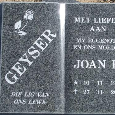 GEYSER Joan E. 1936-2001