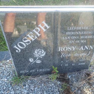 JOSEPH Rosy Ann nee JACOBS 1907-2000