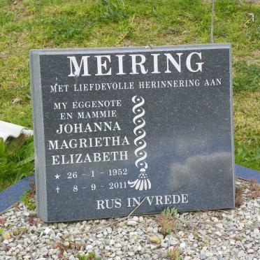 MEIRING Johanna Magrietha Elizabeth 1952-2011