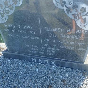 MARX Alwyn T. 1879-1961 & Elizabeth M.P. BARNARD 1890-1964