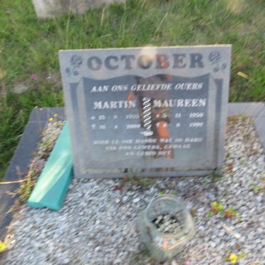 OCTOBER Martin 19??-2008 &amp; Maureen 1959-1999