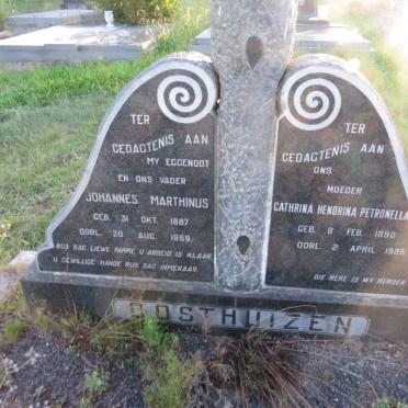 OOSTHUIZEN Johannes Marthinus 1887-1959 &amp; Cathrina Hendrina Petronella 1890-1985