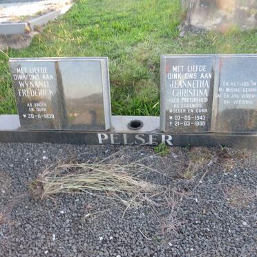 PELSER Wynand Frederick 1939- &amp; Jeannetha Christina PRETORIUS 1943-1988
