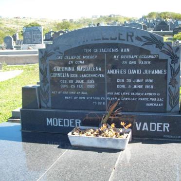 RHEEDER Andries David Johannes 1896-1968 &amp; Salomina Magdalena Cornelia LANGENHOVEN 1899-1980