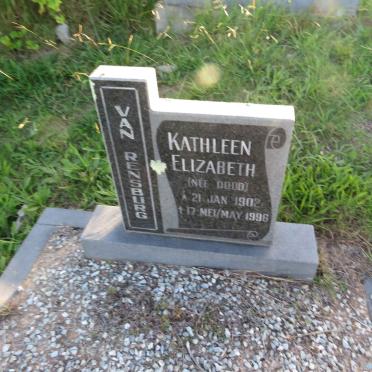 RENSBURG Kathleen Elizabeth, van nee DODD 1902-1996