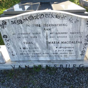RENSBURG Esais, van 1913-1984 &amp; Maria Magdalena 1909-1983