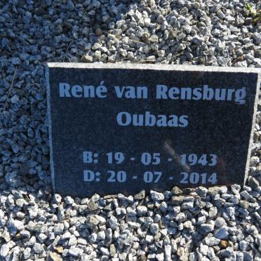 RENSBURG René, van 1943-2014