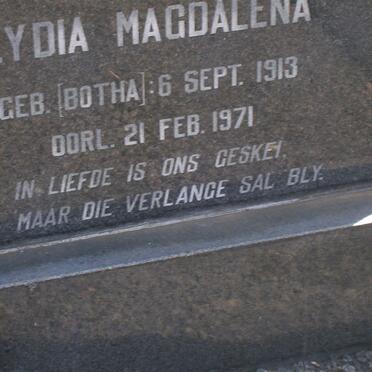 REUCK Lydia Magdalena, de nee BOTHA 1913-1971