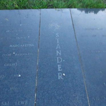 STANDER Stephanus George 1908-1964 :: BARNARD Elizabeth Margaretha voorheen STANDER nee GREBE 1917-1986