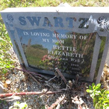 SWARTZ Bettie Elizabeth nee VAN WYK 1949-2005