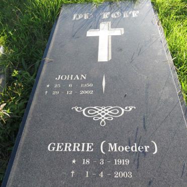 TOIT Gerrie, du 1919-2003 :: TOIT Johan, du 1950-2002