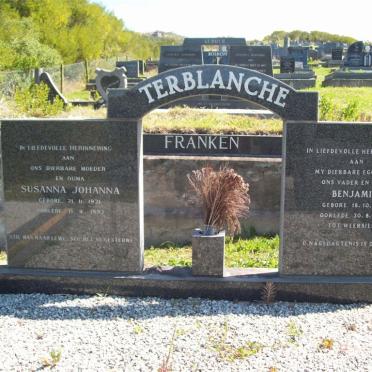 TERBLANCHE Benjamin 1917-1975 &amp; Susanna Johanna 1921-1992
