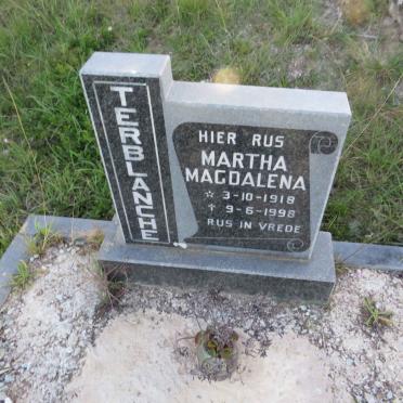 TERBLANCHE Martha Magdalena 1918-1998