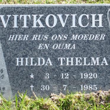 VITKOVICH Hilda Thelma 1920-1985