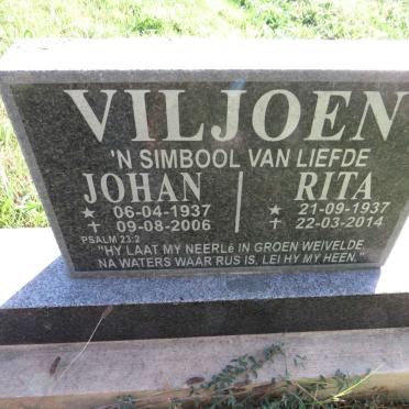 VILJOEN Johan 1937-2006 &amp; Rita 1937-2014