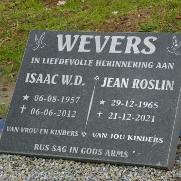 WEVERS Isaac W.D. 1957-2012 &amp; Jean Roslin 1965-2021