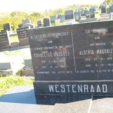 WESTENRAAD Cornelius Jacobus 1898-1968 &amp; Alberta Magdalena 1905-1983