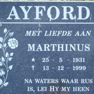 AYFORD Marthinus 1931-1999