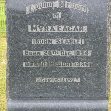 EAGAR Myra nee SEARLE 1894-1936