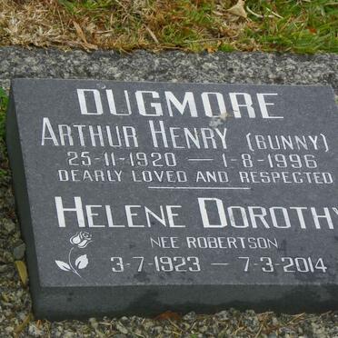 DUGMORE Arthur Henry 1920-1996 &amp; Helene Dorothy ROBERTSON 1923-2014