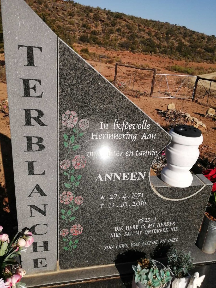 TERBLANCHE Anneen 1971-2016