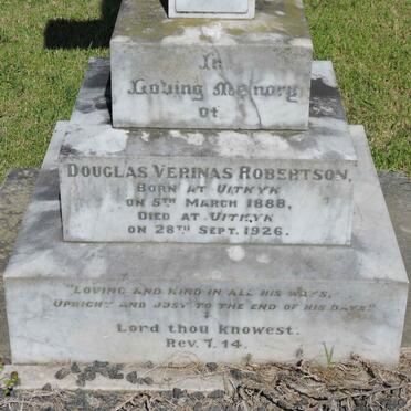 ROBERTSON Douglas Verinas 1888-1926