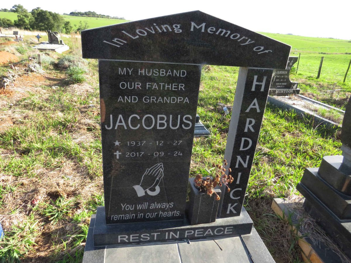 HARDNICK Jacobus 1937-2017