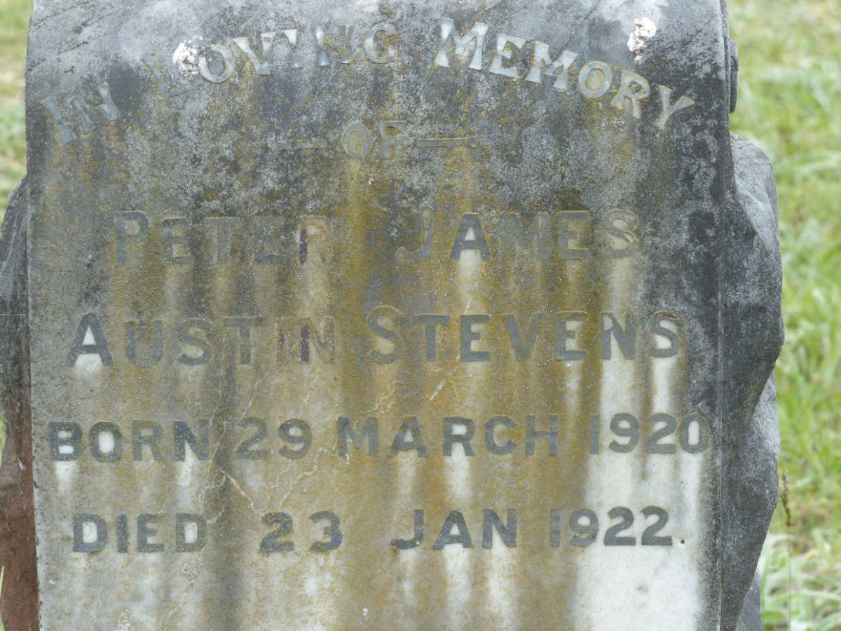 STEVENS Peter James Austin 1920-1922