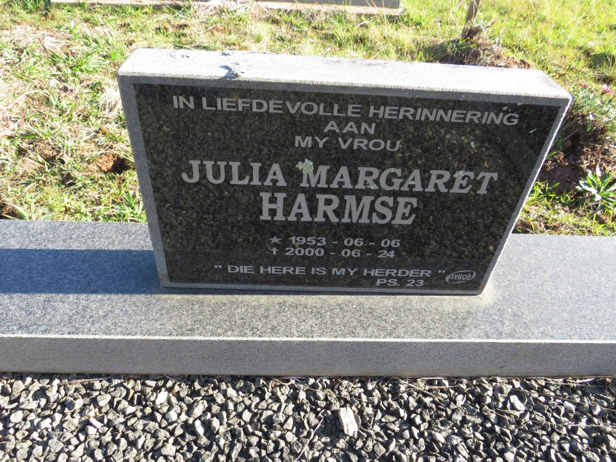 HARMSE Julia Margaret 1953-2000