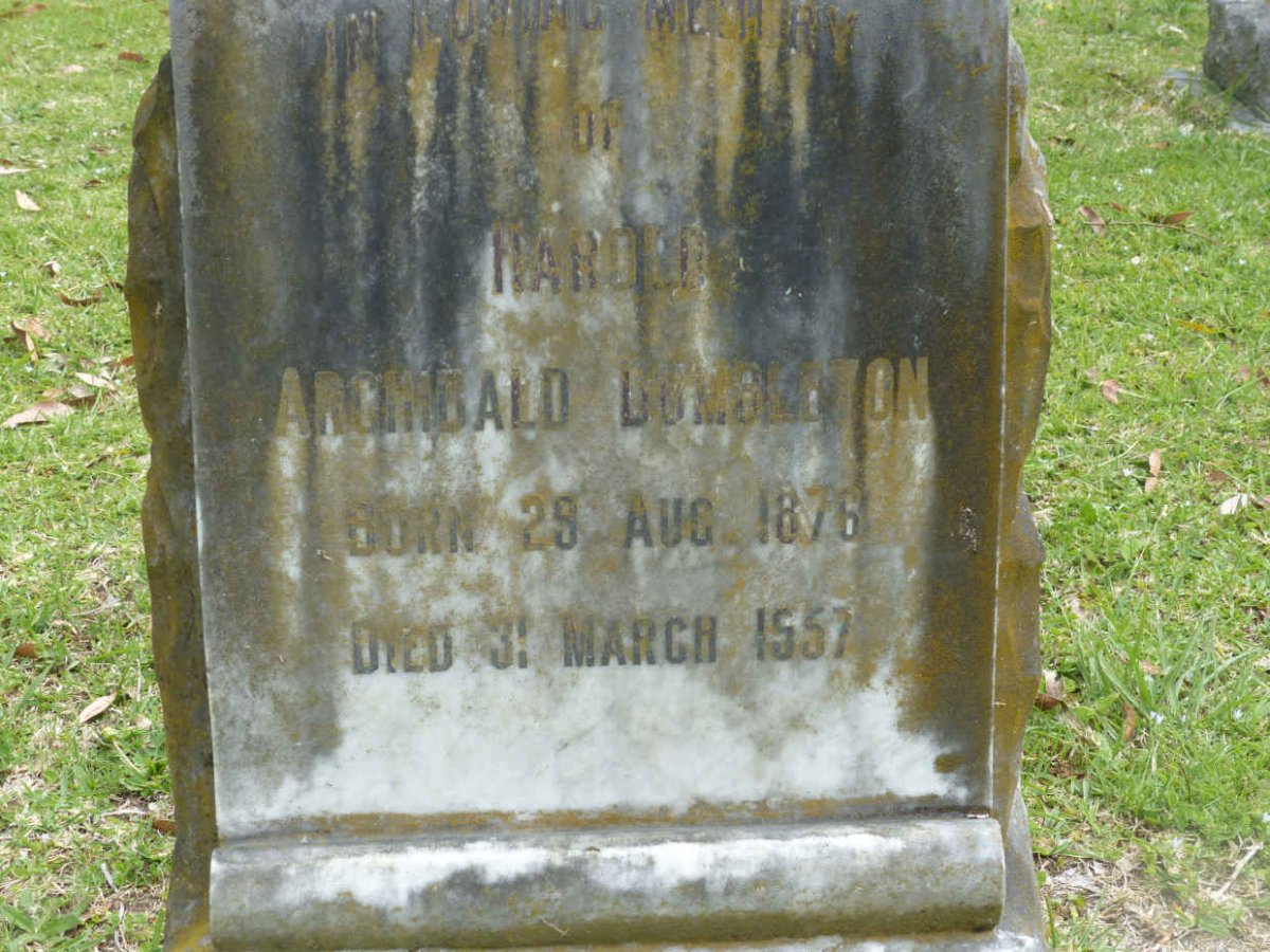 DUMBLETON Harold Archibald 1876-1957