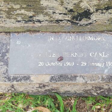 CARLSON Walter Berndt 1909-1998