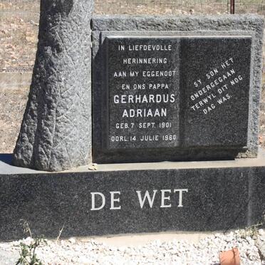 WET Gerhardus Adriaan, de 1901-1960