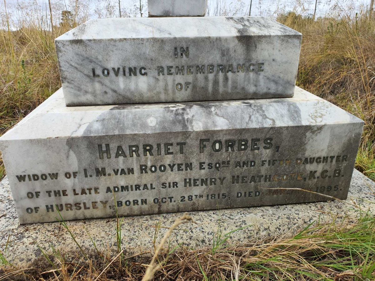 ROOYEN Harriet Forbes, van nee HEATHCOTE 1815-1895