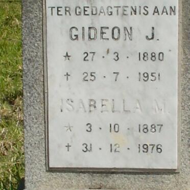 SWARDT Gideon J., de 1880-1951 &amp; Isabella M. 1887-1976