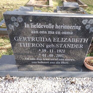 THERON Gertruida Elizabeth nee STANDER 1921-2007