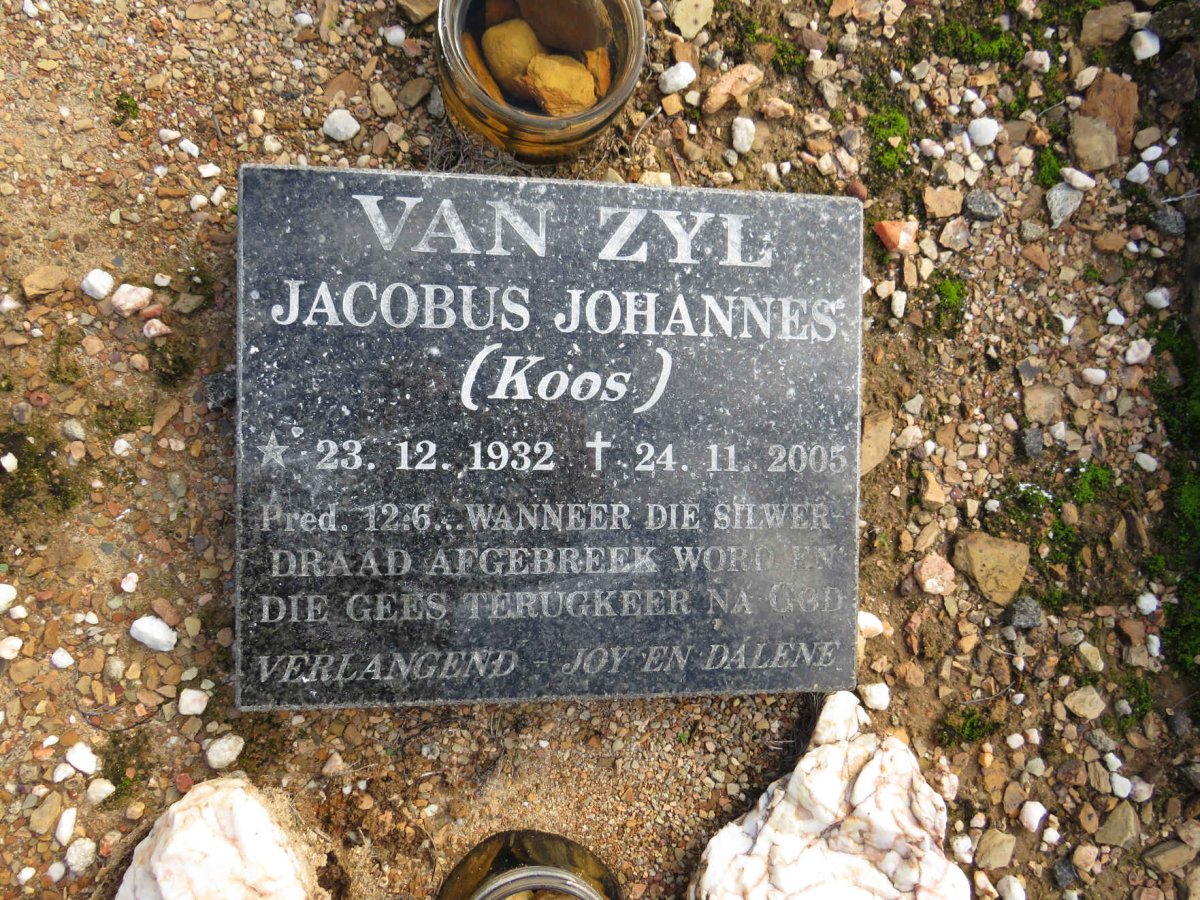 ZYL Jacobus Johannes, van 1932-2005