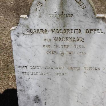APPEL Susara Magareita nee WAGENAAR 1863-1903
